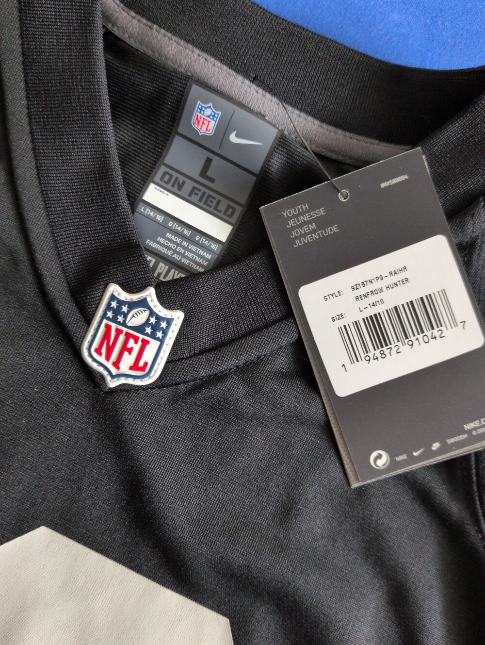 Large 14/16 Youth Nike NWT Hunter Renfrow Oakland Las Vegas Raiders Jersey - Picture 6 of 9